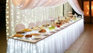 elegant buffet style weddings